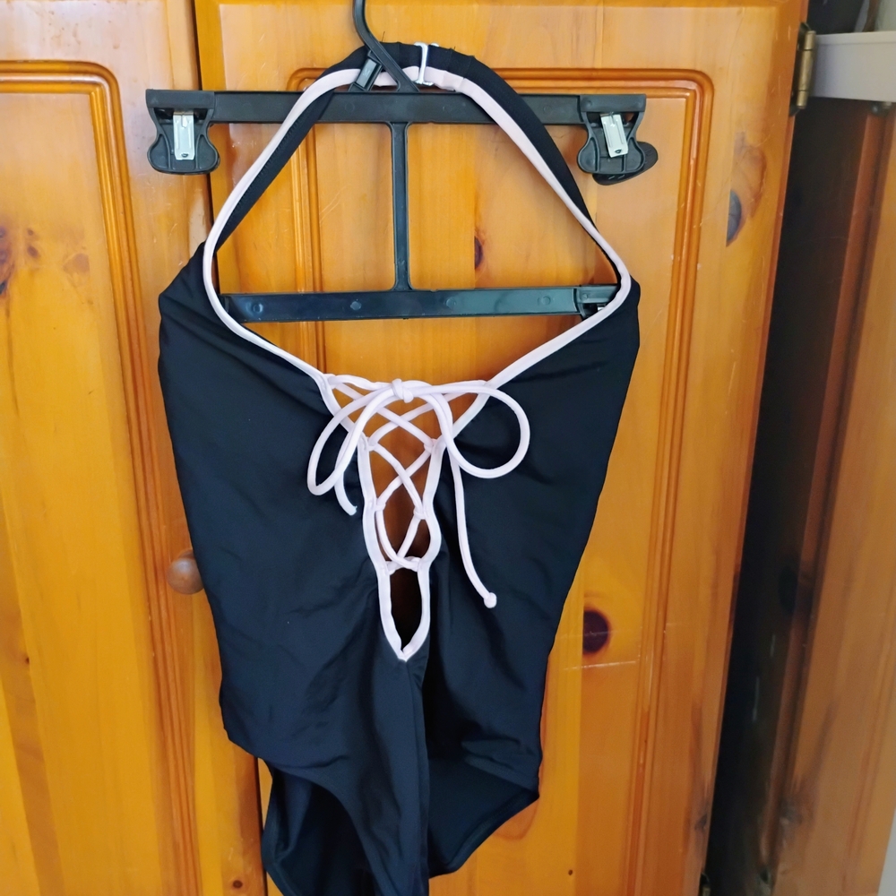 Black and White One Piece Swimsuit